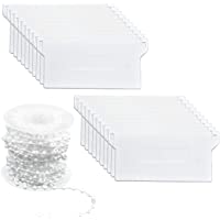 20 Piezas Pesas de Persiana Vertical Tablillas 89 mm (3-5 Pulgadas) &amp- 10m Cadena de Persiana Vertical- Listones de Pesas…